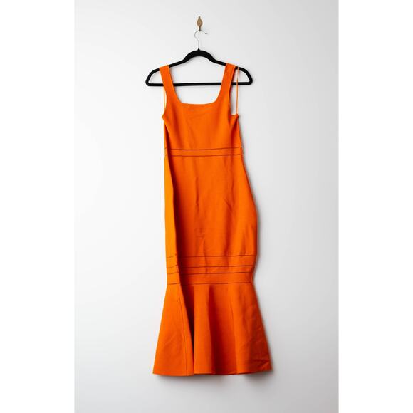 SIMKHAI Louella Midi Dress in Orange - Picture 5 of 11